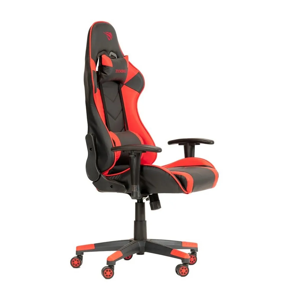 Scaun Gaming Havit GC932, PVC Piele, Negru/Rosu