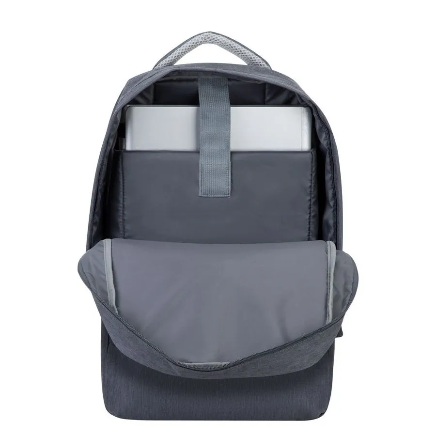 Rucsac pentru Laptop RivaCase Prater, 15.6", Poliester, Gri închis