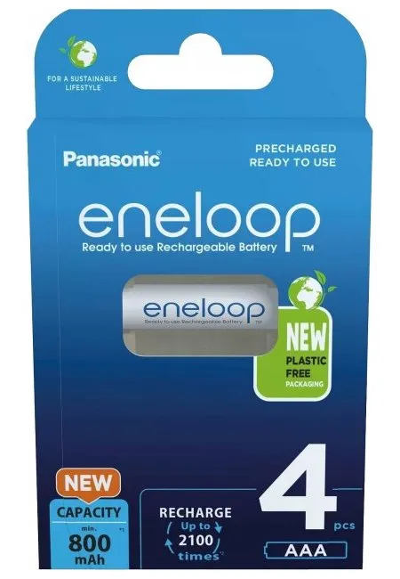Acumulatori Panasonic BK-4MCDE/4BE, AAA, 800 mAh, 4 buc.