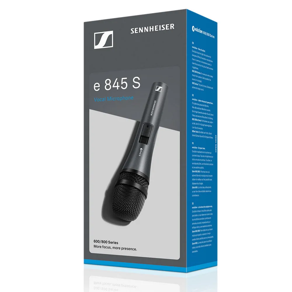 Microfon Karaoke Sennheiser E 845-S, Cu fir, Gri