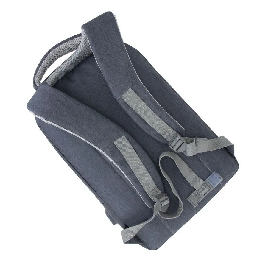 Rucsac pentru Laptop RivaCase Prater, 15.6", Poliester, Gri închis