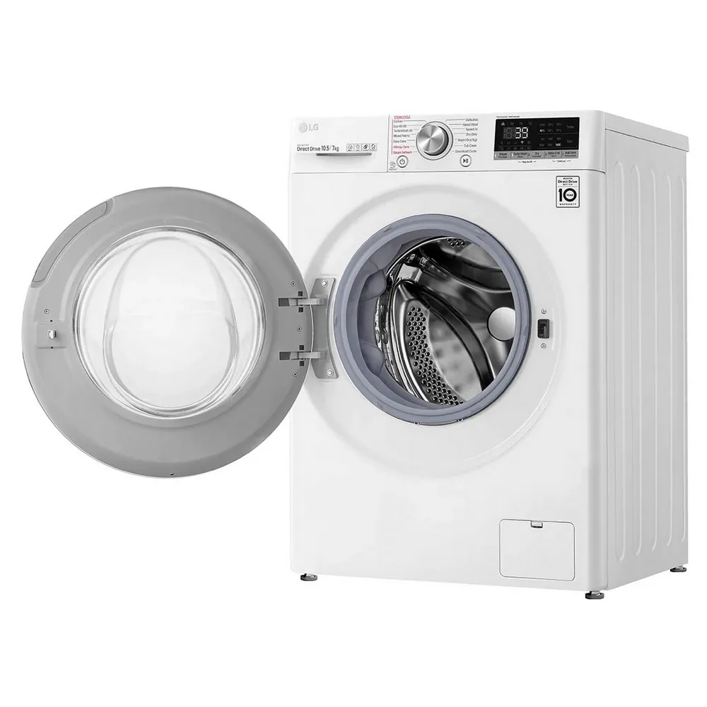 Mașină de spălat cu uscător LG F4DV710S1E, 10,5kg, Alb