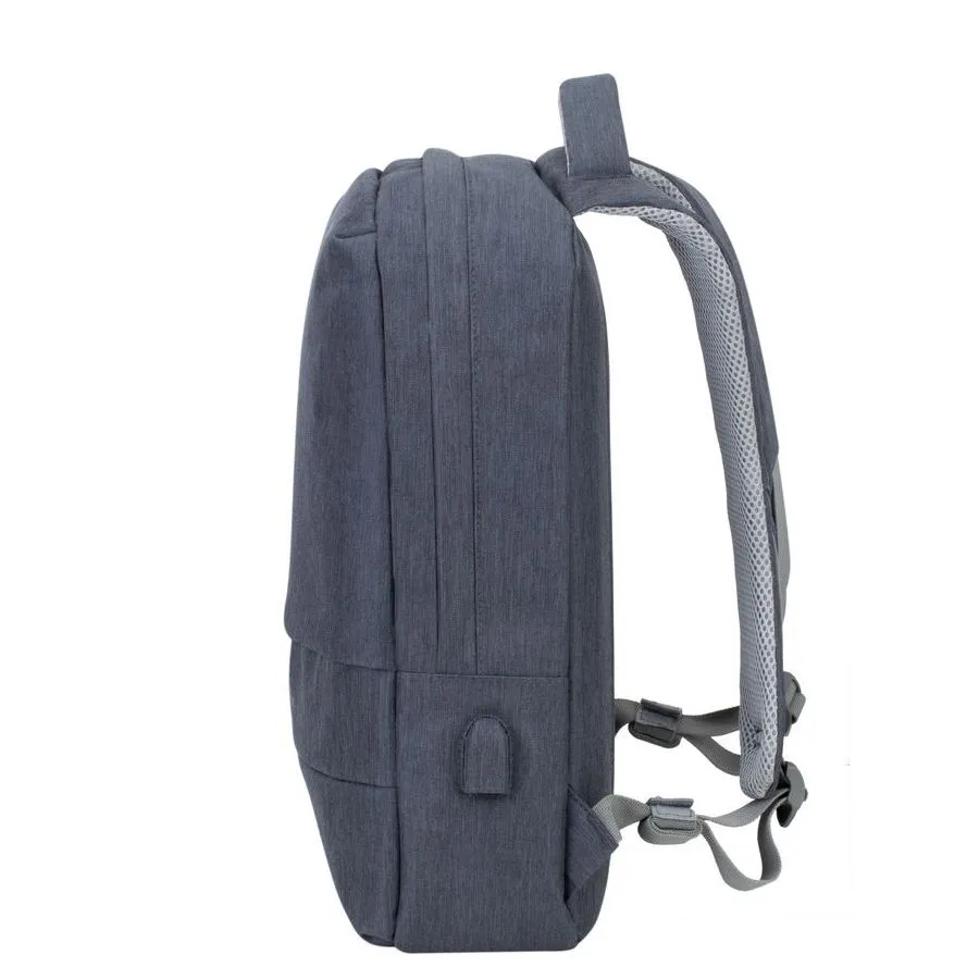 Rucsac pentru Laptop RivaCase Prater, 15.6", Poliester, Gri închis