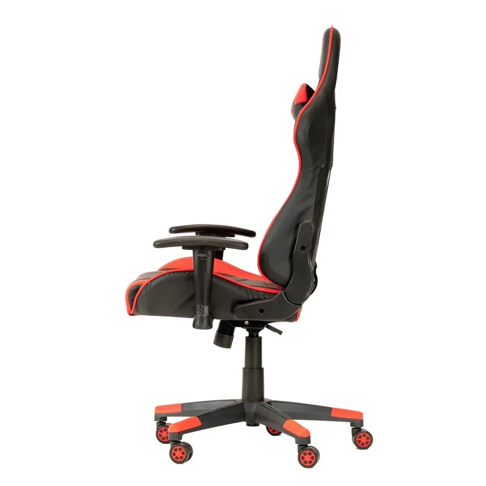 Scaun Gaming Havit GC932, PVC Piele, Negru/Rosu