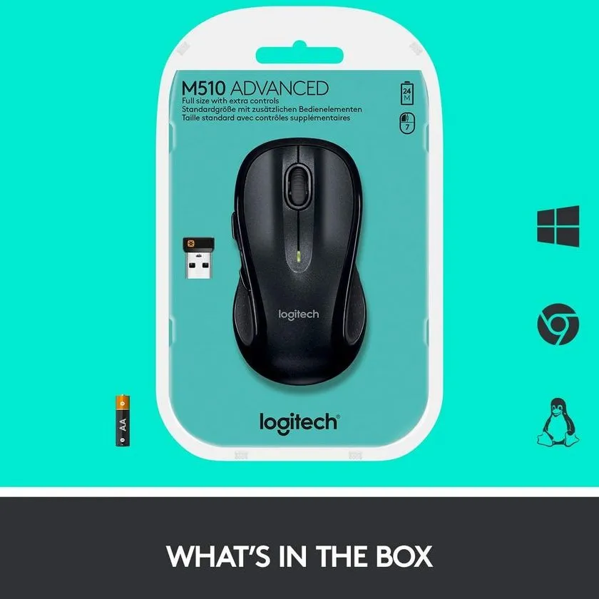 Mouse Wireless Logitech M510, Negru