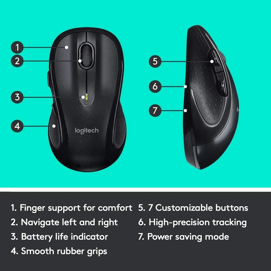 Mouse Wireless Logitech M510, Negru