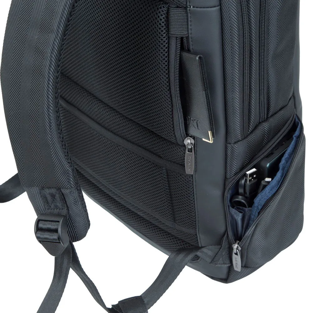 Rucsac pentru Laptop RivaCase Narita, 15.6", Poliester, Negru