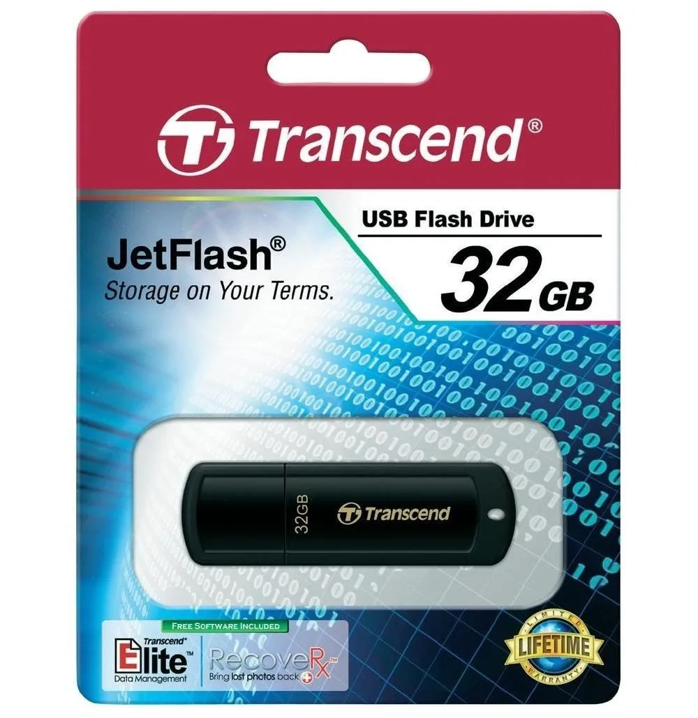 Memorie USB Transcend JetFlash 350, 32GB, Negru