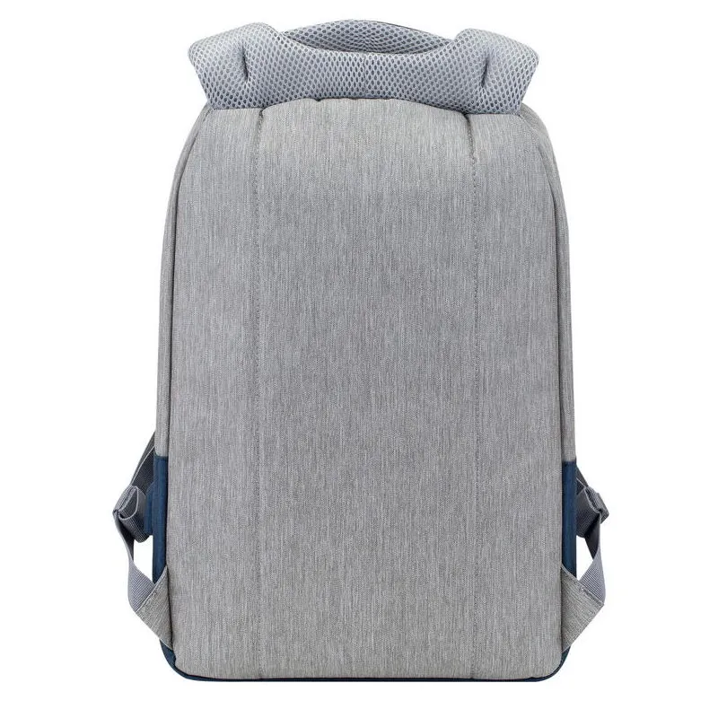 Rucsac pentru Laptop RivaCase Prater, 15.6", Poliester, Gri/Albastru