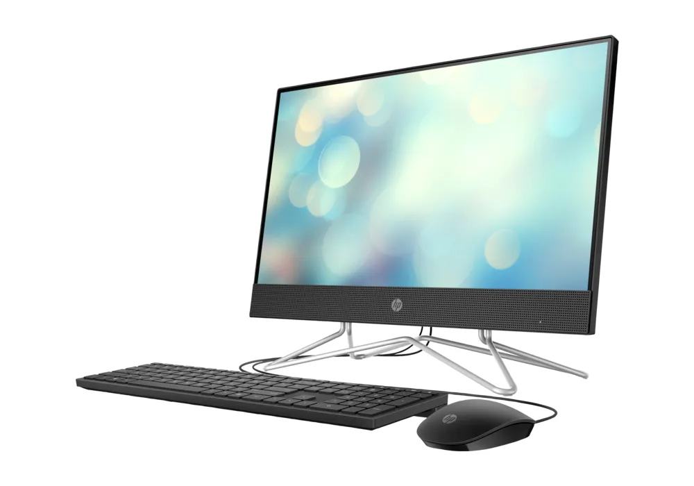 Computer All-in-One HP 22-df1055ur, 21,5", Intel Core i3-1125G4, 8GB/256GB, FreeDOS, Negru