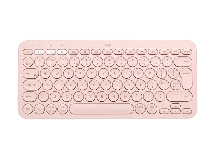 Tastatură Logitech K380, Fără fir, Roz