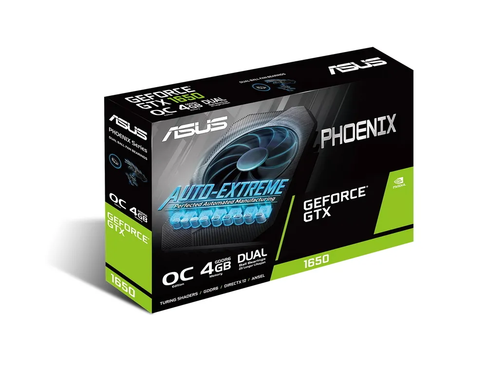 Placă Video ASUS PH-GTX1650-O4GD6-P,  4GB GDDR6 128bit