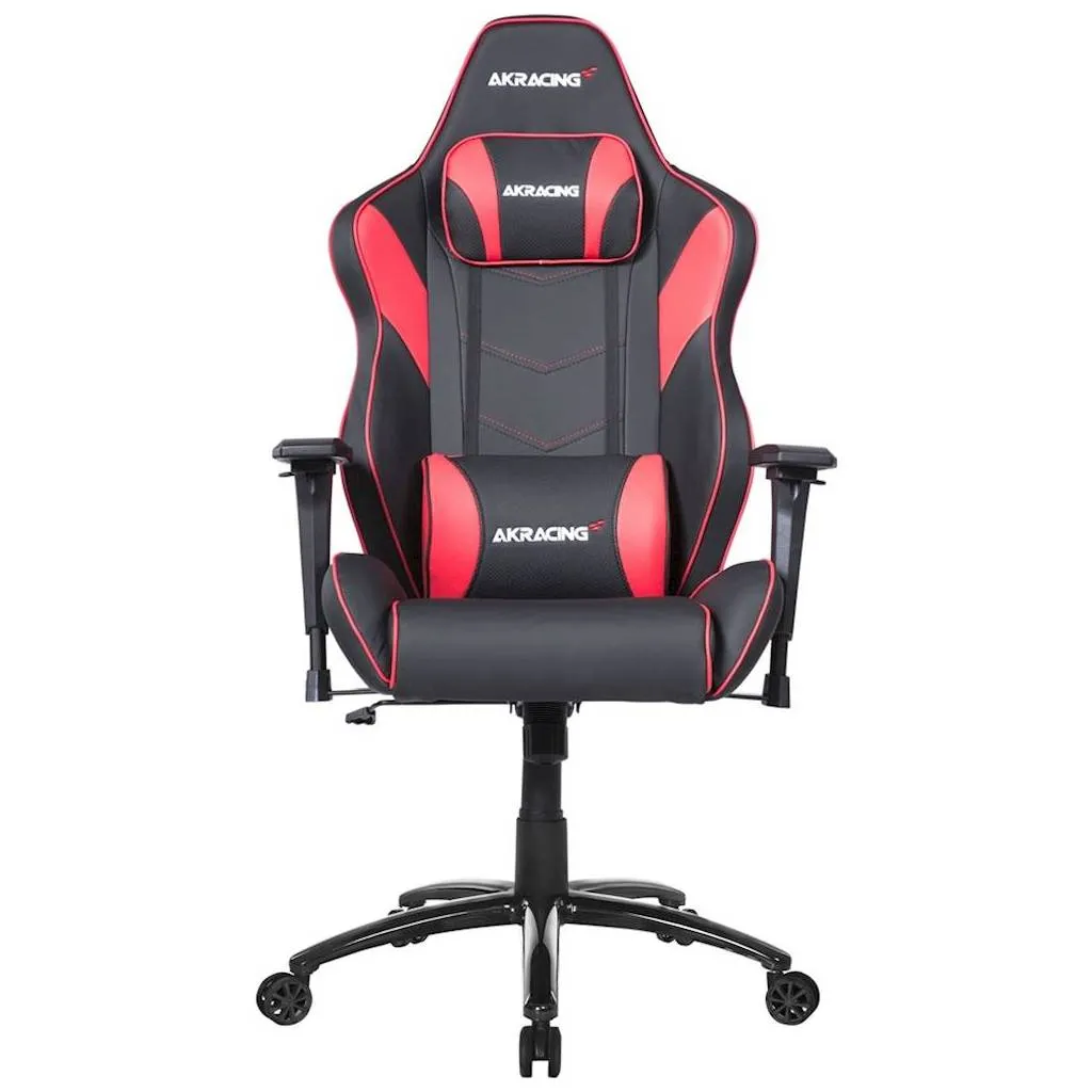 Scaun Gaming AKRacing CORE LX Plus, PU piele, Negru/Rosu