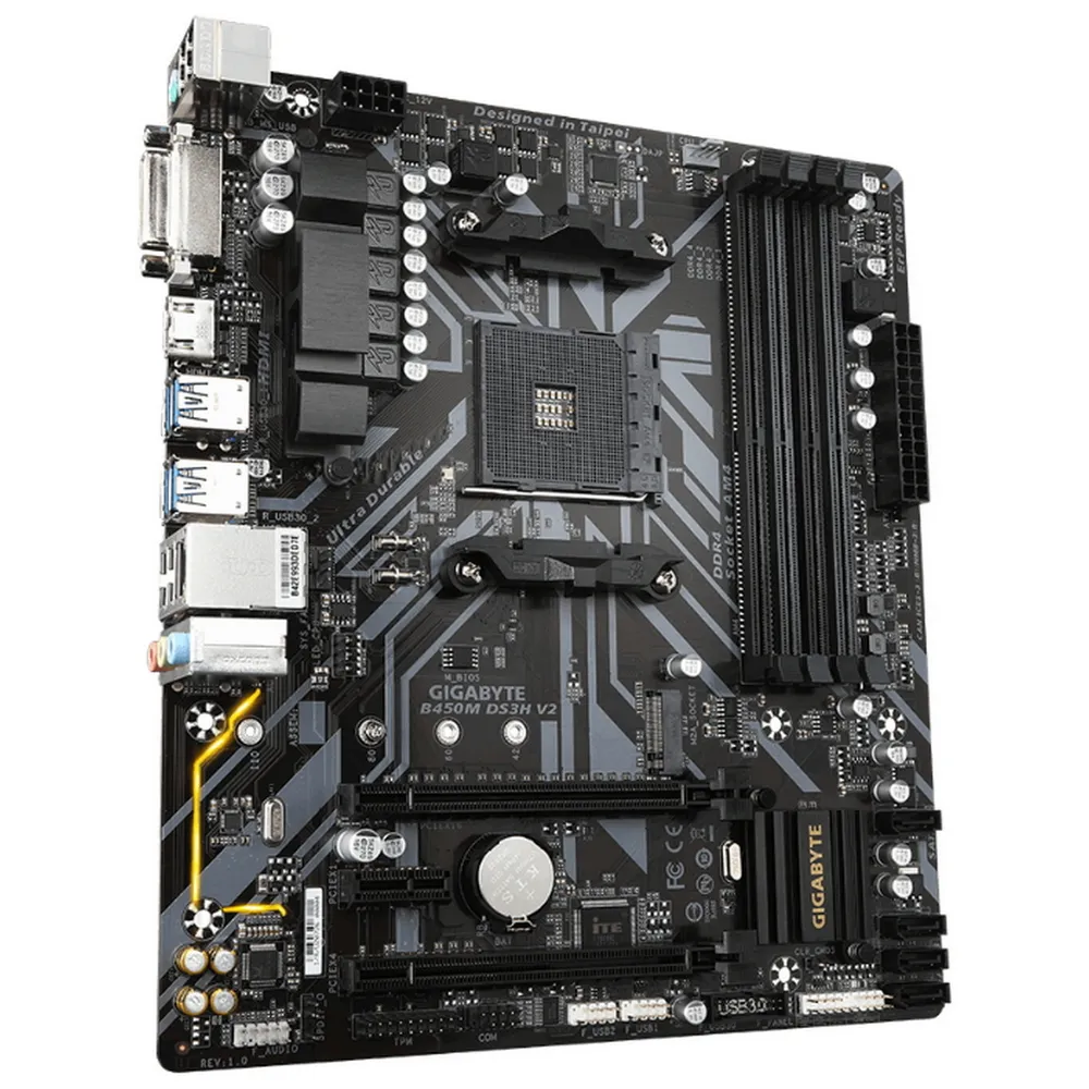 Placă de bază Gigabyte B450M DS3H V2 1.0, AM4, AMD B450, Micro-ATX