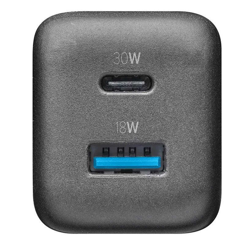 Încărcător Cellularline Wall Charger GAN, 2 Ports, 30W, 30W, Negru