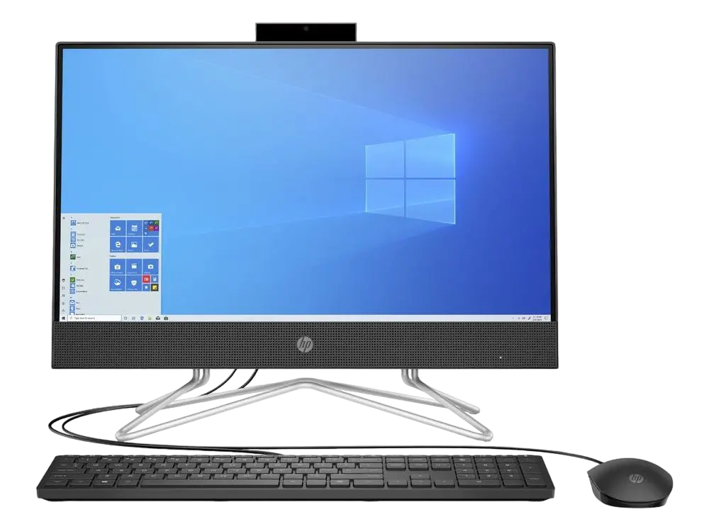 Computer All-in-One HP 22-df1055ur, 21,5", Intel Core i3-1125G4, 8GB/256GB, FreeDOS, Negru