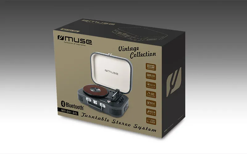 Sistem audio MUSE MT-201 GLD, Negru