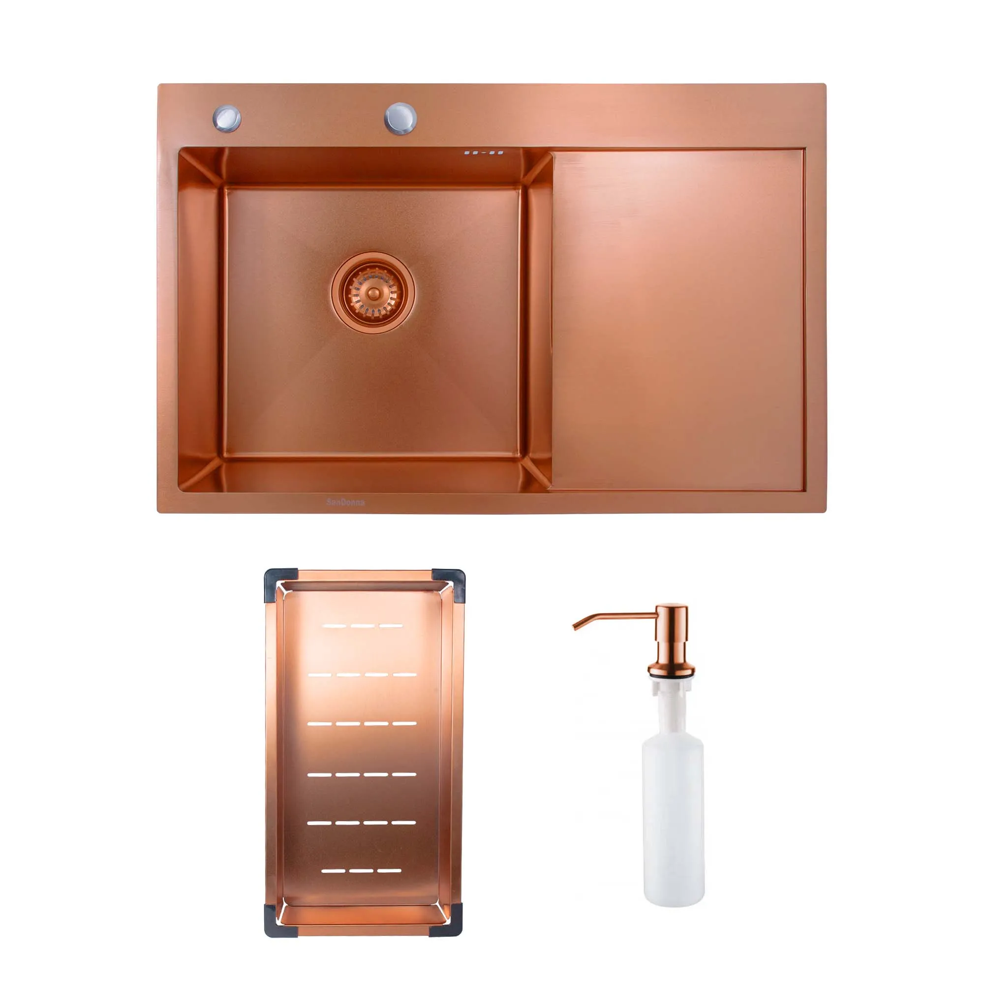 Chiuveta handmade SanDonna HD7850 (Copper)