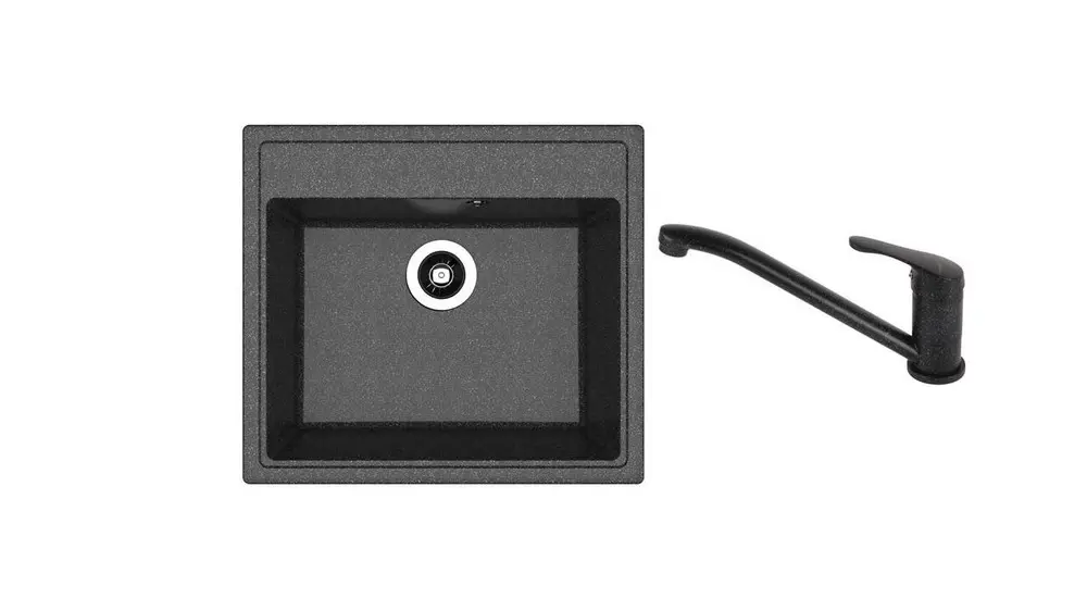 SET chiuveta Dr Gans Nika 570 + SanDonna F 1066 negru