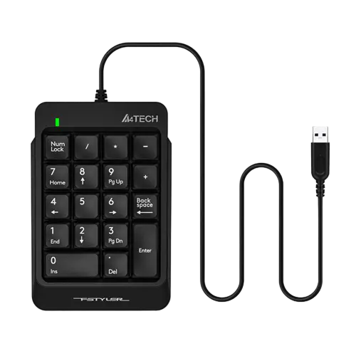 Tastatură A4Tech FK13P, Cu fir, Negru
