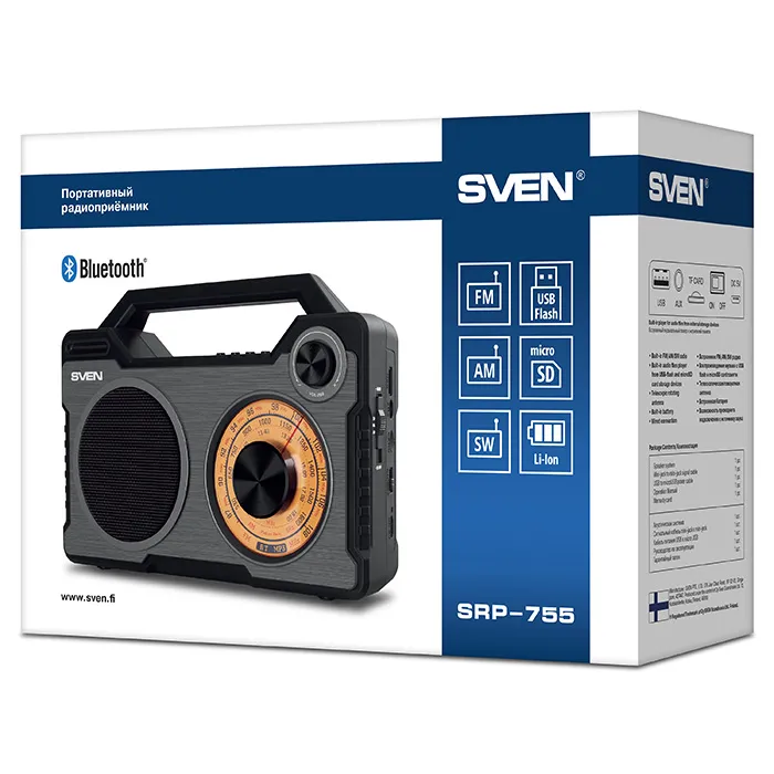 Radio portabil SVEN SRP-755, Negru