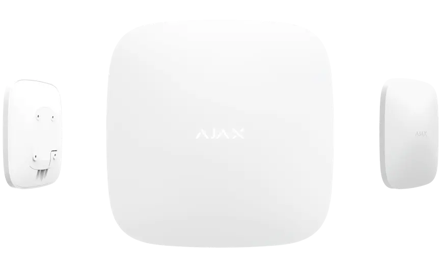 Panou inteligent de control al alarmei Ajax Hub Plus, Alb