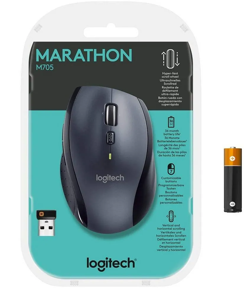 Mouse Wireless Logitech M705, Negru