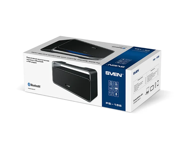 Boxă portabilă SVEN "185", Negru