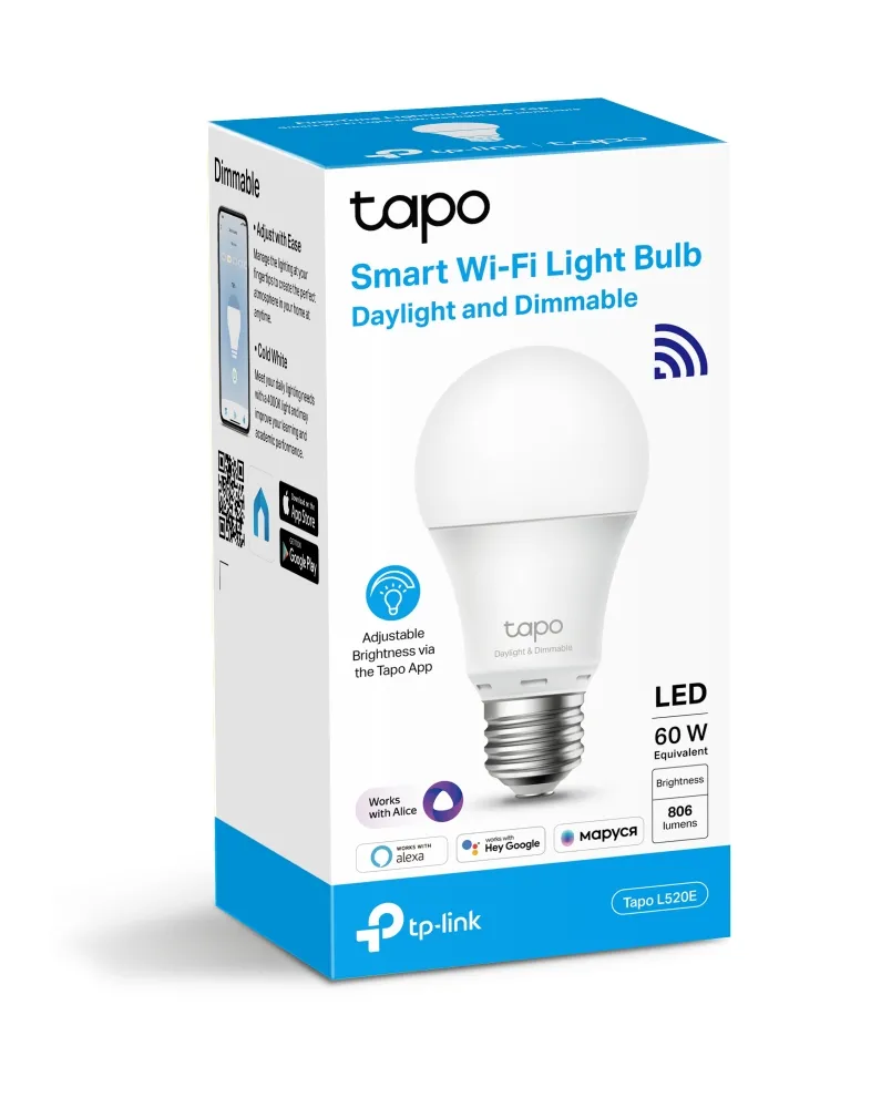 Bec inteligent TP-LINK Tapo L520E, E27, Alb
