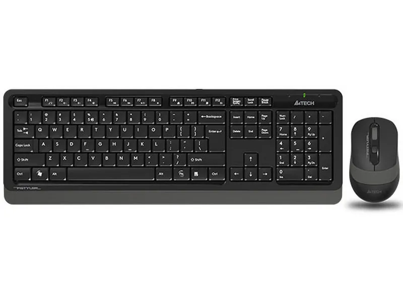 Set Tastatură + Mouse A4Tech FG1010, Fără fir, Negru/Gri