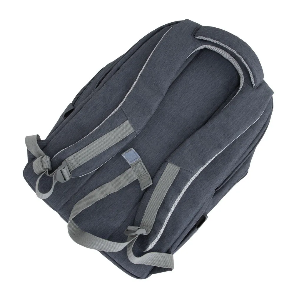 Rucsac pentru Laptop RivaCase Prater, 17.3", Poliester, Gri închis