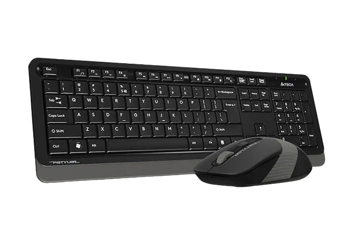 Set Tastatură + Mouse A4Tech FG1010, Fără fir, Negru/Gri