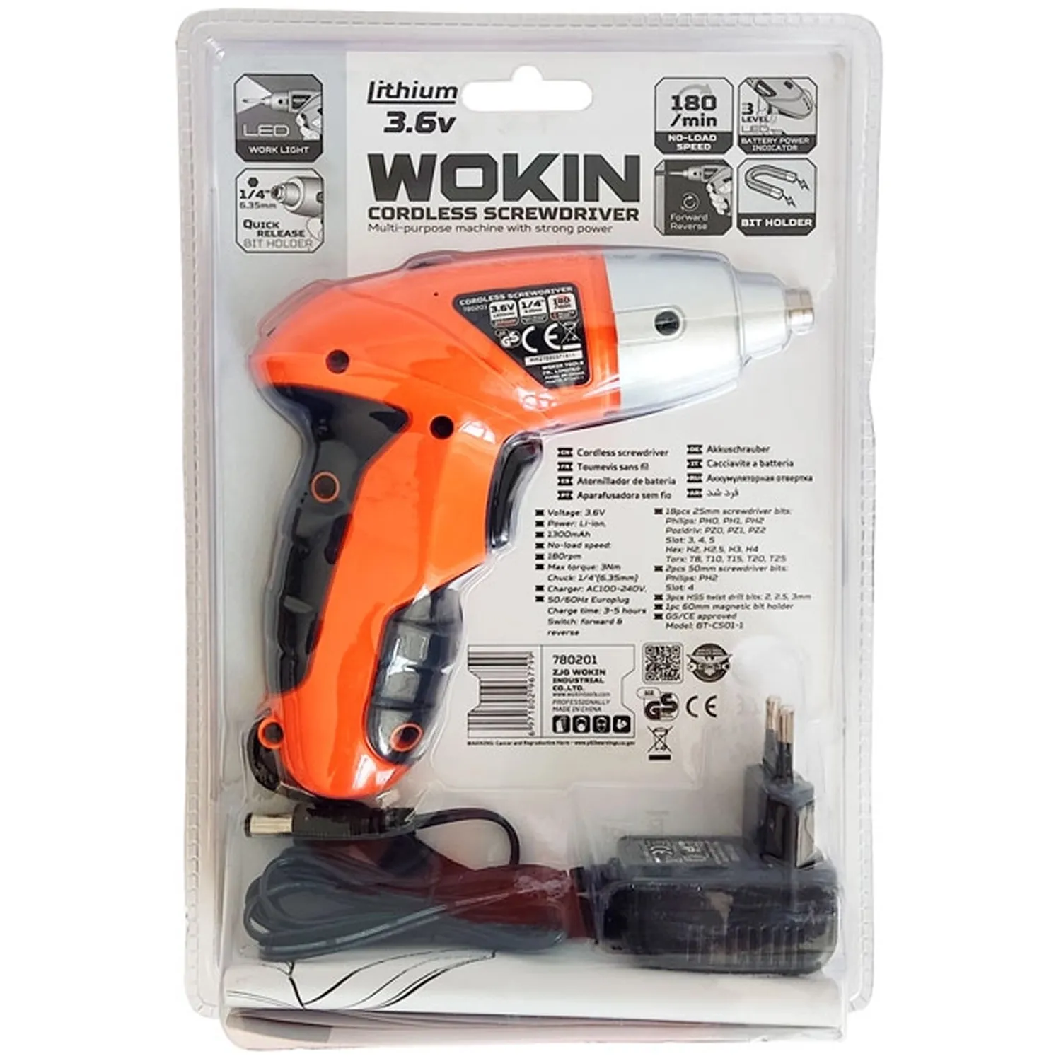 Masina de insurubat cu acumulator WOKIN Li-Ion 3.6 V
