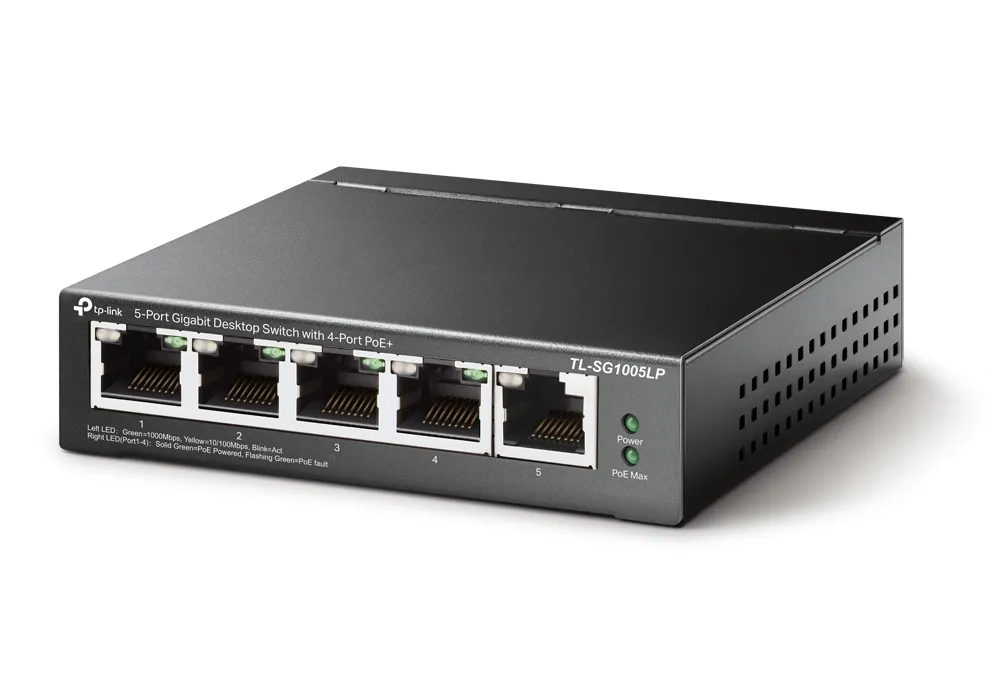 Comutator PoE TP-LINK TL-SG1005LP, 4x IEEE 802.3af/at