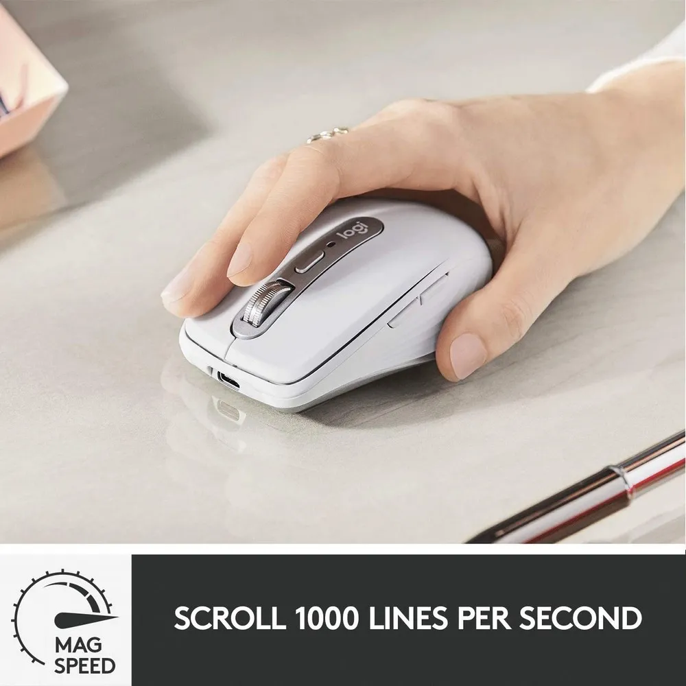 Mouse Wireless Logitech MX Anywhere 3 for Mac, Alb