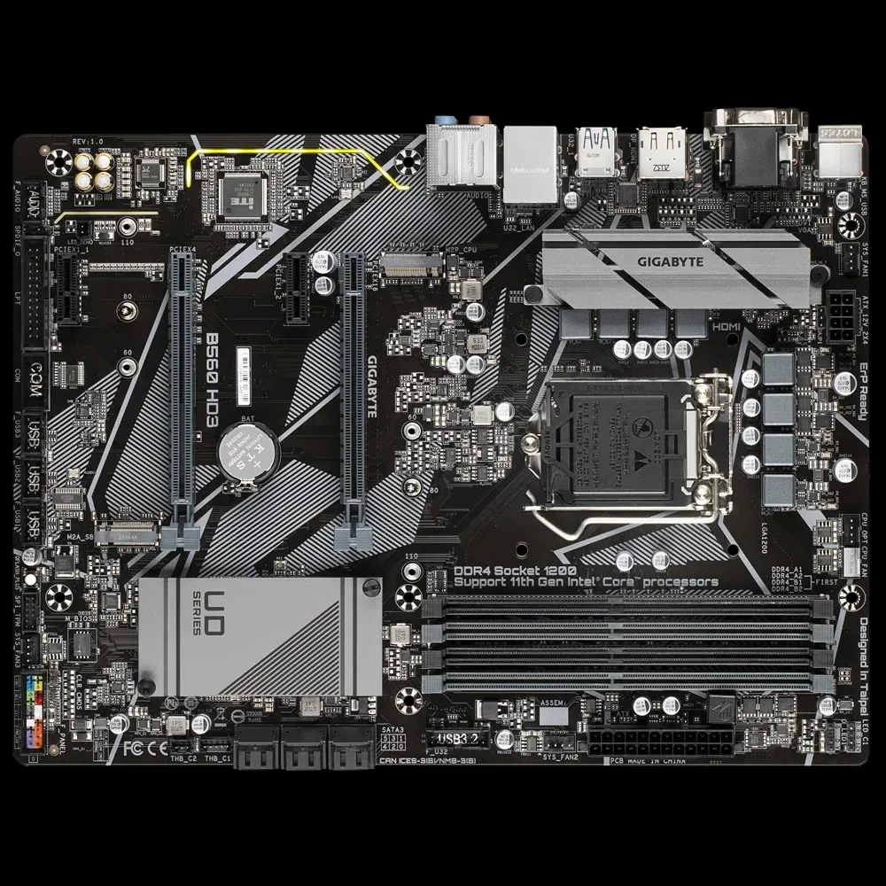 Placă de bază Gigabyte B560 HD3, LGA1200, Intel B560, ATX