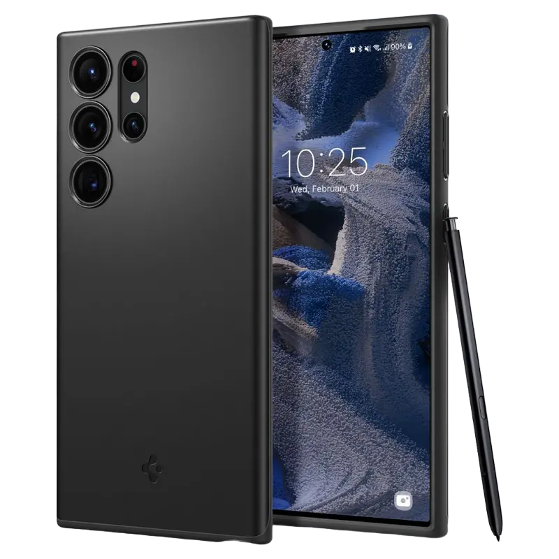 Husă Spigen Samsung S23 Ultra, Thin Fit, Negru