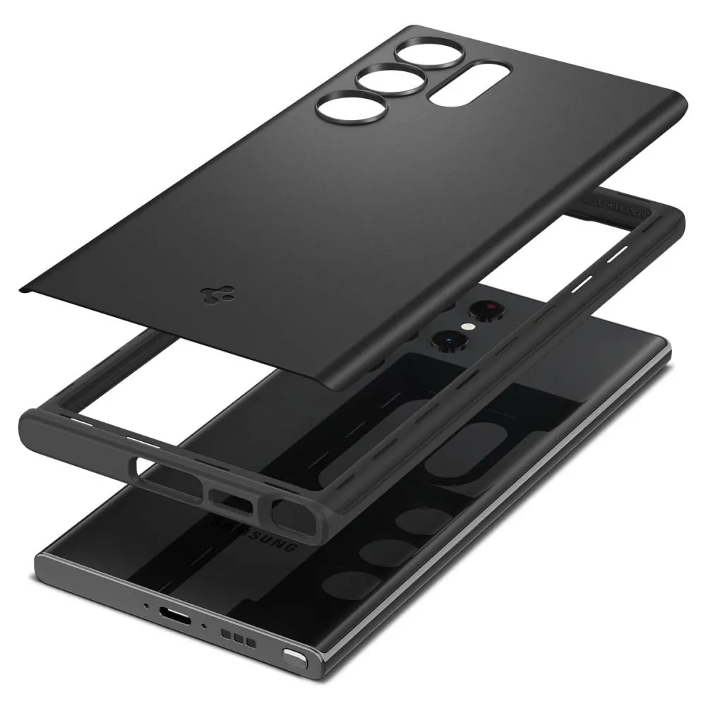 Husă Spigen Samsung S23 Ultra, Thin Fit, Negru