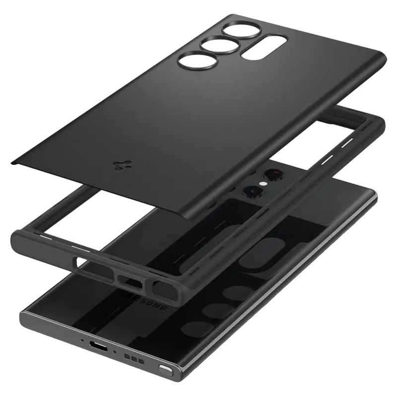 Husă Spigen Samsung S23 Ultra, Thin Fit, Negru