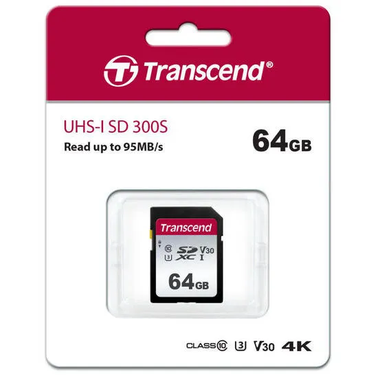 Card de Memorie Transcend SDXC Class 10, 64GB (TS64GSDC300S)