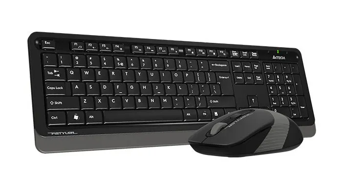 Set Tastatură + Mouse A4Tech FG1010, Fără fir, Negru/Gri