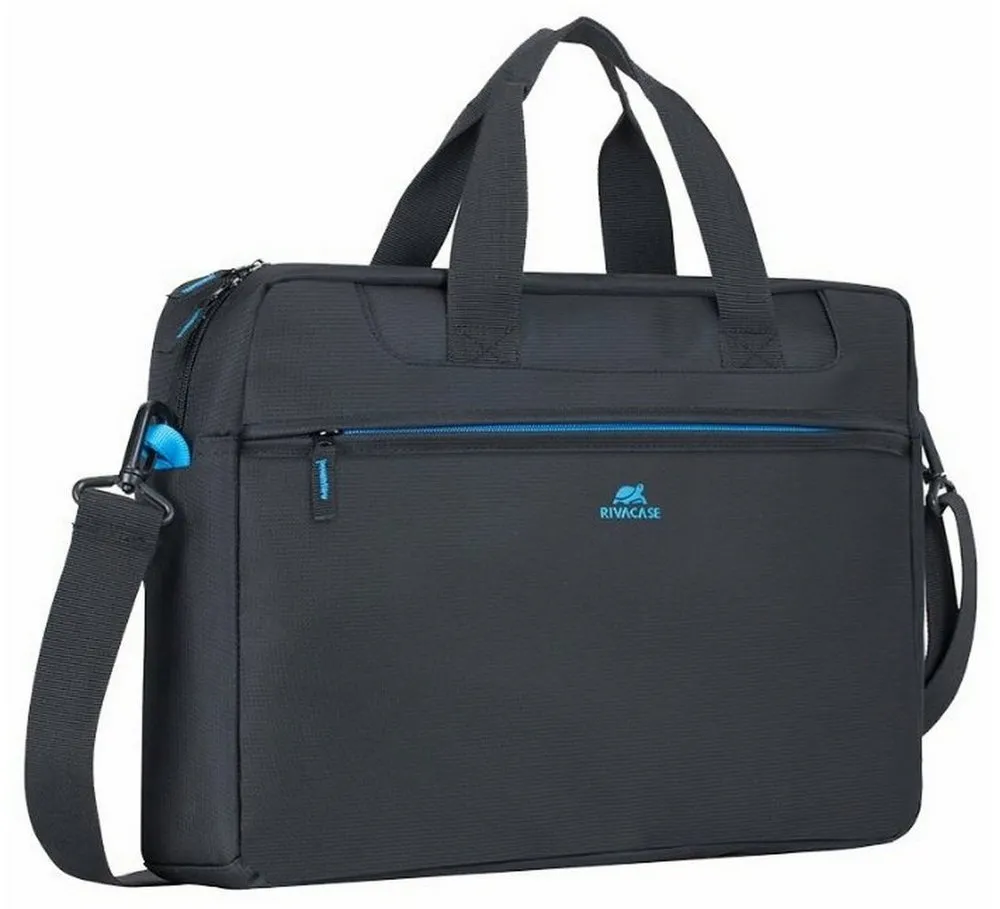 Geantă pentru Laptop RivaCase Regent, 16", Poliester, Negru