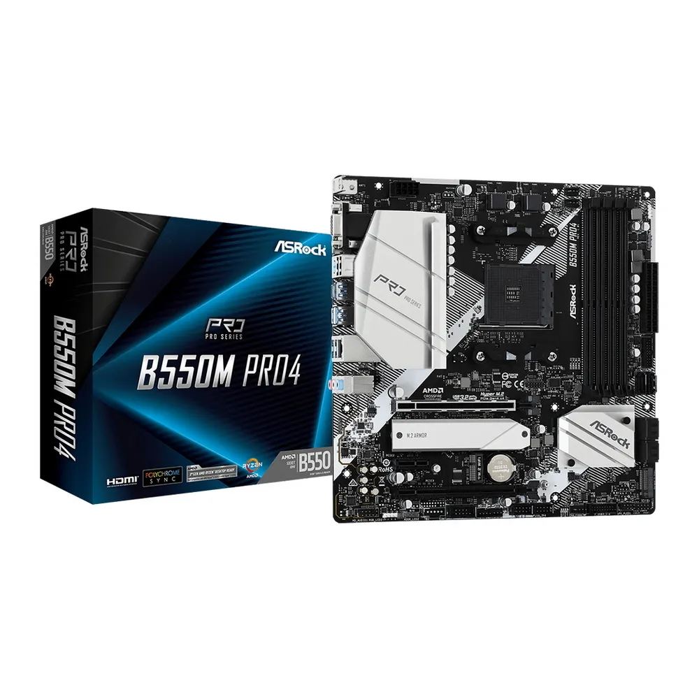 Placă de bază ASRock B550M Pro4, AM4, AMD B550, Micro-ATX