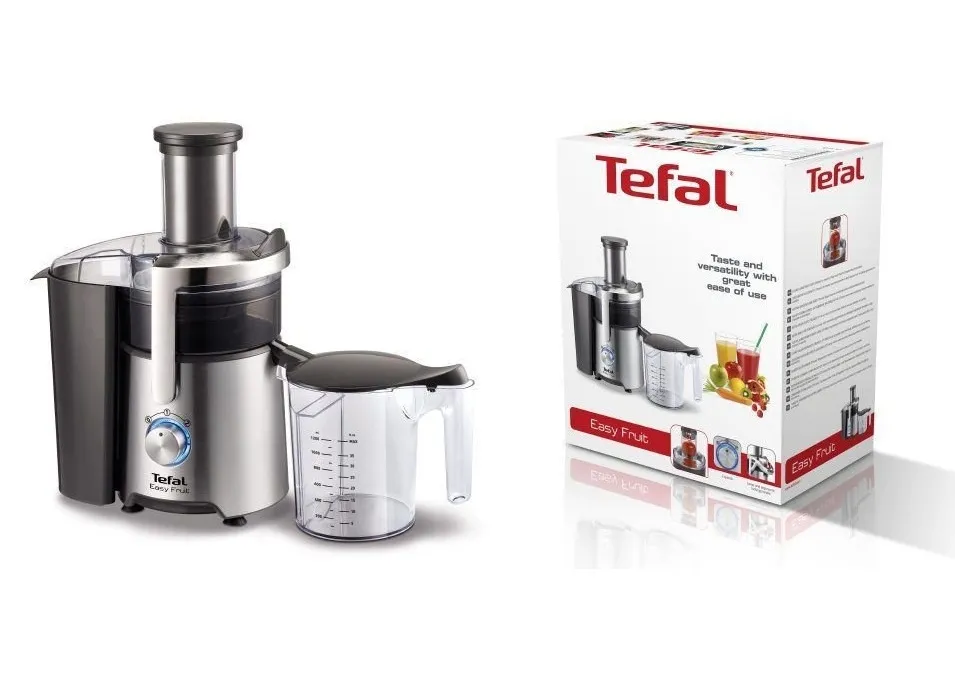 Storcător de fructe și legume Tefal ZE610D38, Negru | Oțel inoxidabil