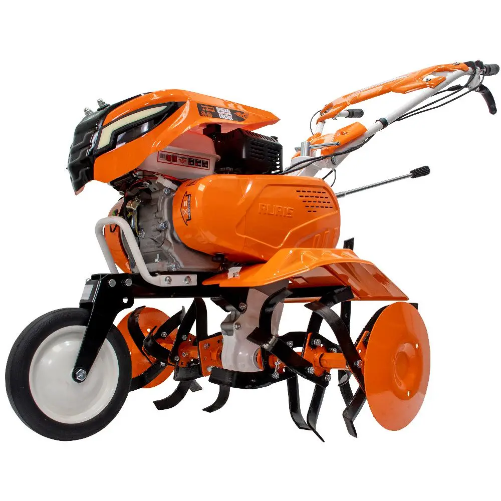 Motosapă Ruris 7500ACC5 + roti cauciuc 4.00-8 + rarita ajustabila + plug + adaptor + dispozitiv cartofi + cultivator multifunctional + roti metalice 400 fara manicot + set contragreutati 10kg