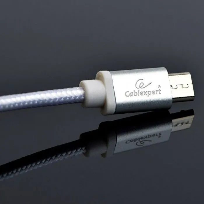 Cablu încărcare și sincronizare Cablexpert CCB-mUSB2B-AMBM-6-S, USB Type-A/micro-USB, 1,8m, Alb