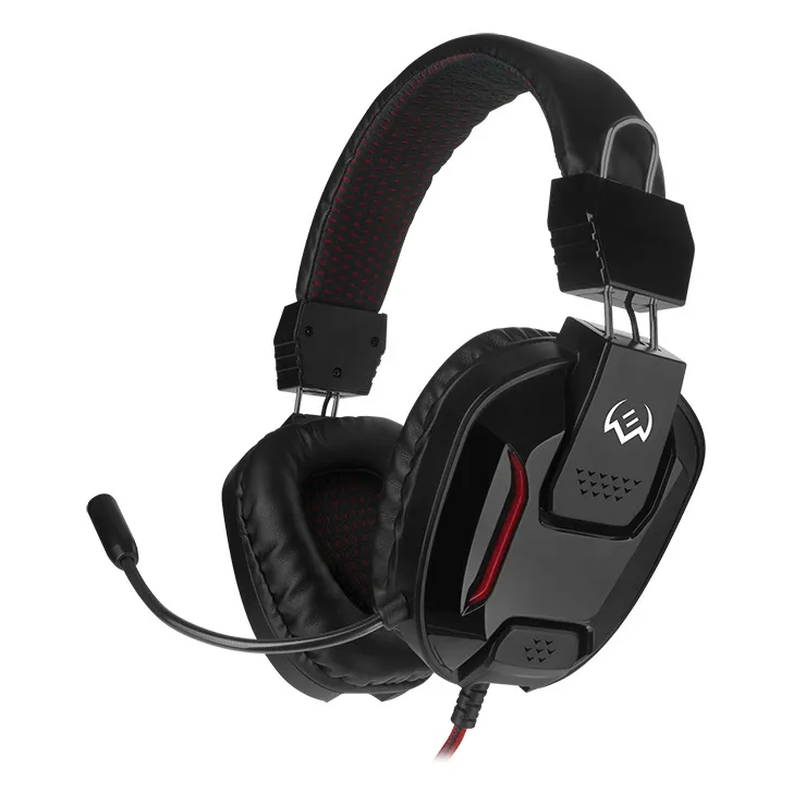 Căști gaming SVEN AP-G555MV, Cu fir, Negru/Roșu
