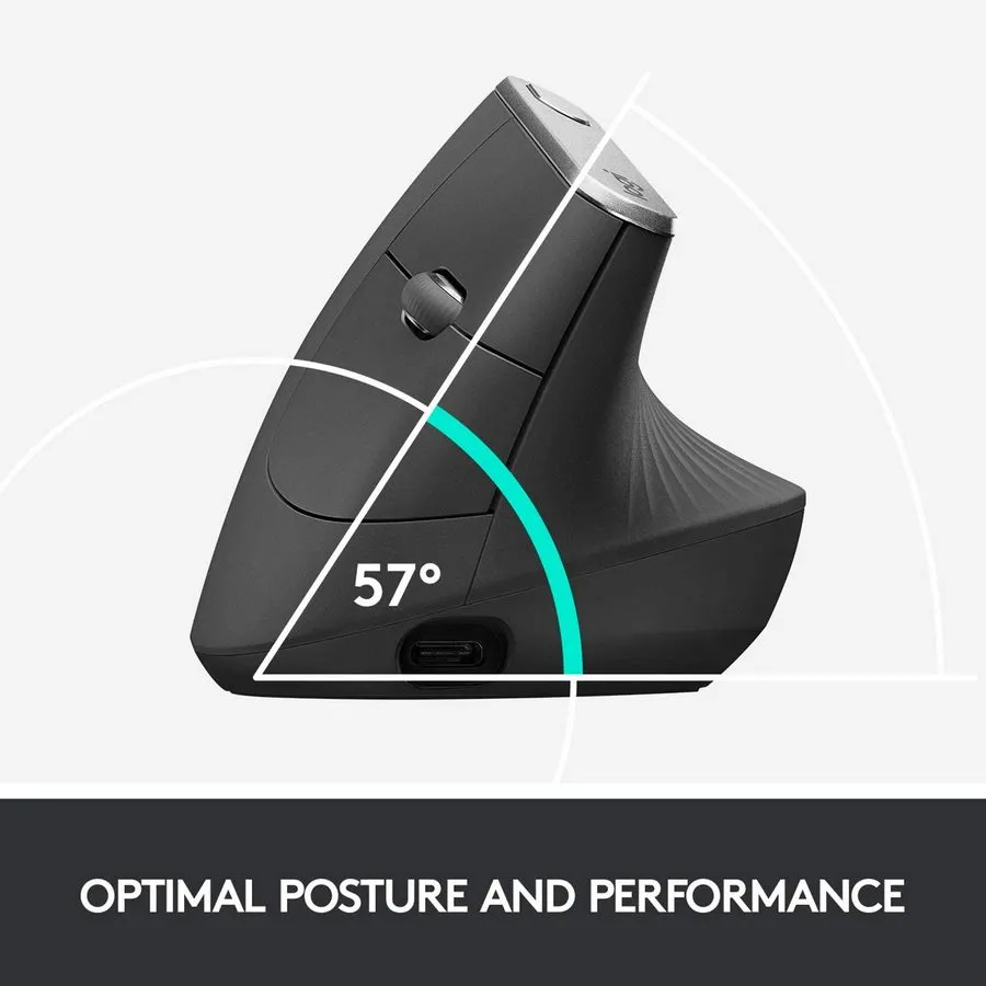Mouse Wireless Logitech MX Vertical, Negru