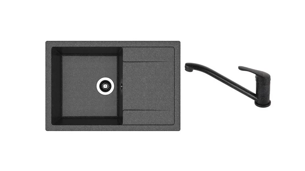 SET chiuveta Dr Gans Techno 760 + SanDonna F 1066 negru