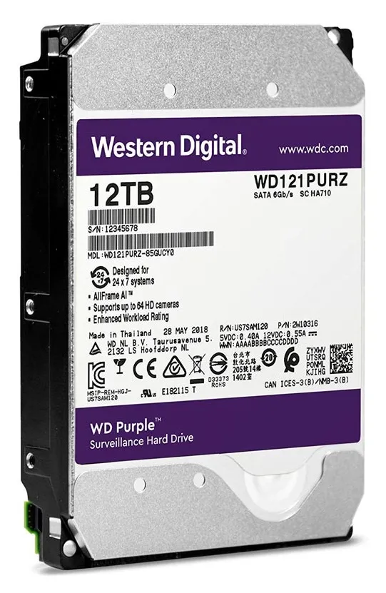 Unitate HDD Western Digital WD Purple, 3.5", 12 TB <WD121PURZ>